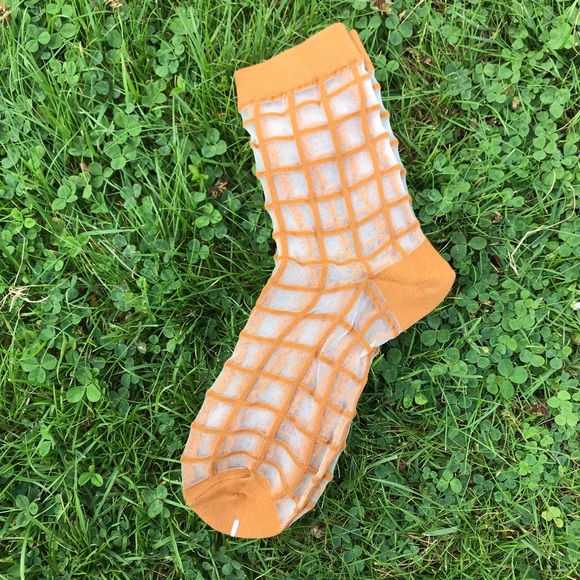 2 for $30 !!Grid socks women transparent cute - Picture 5 of 9